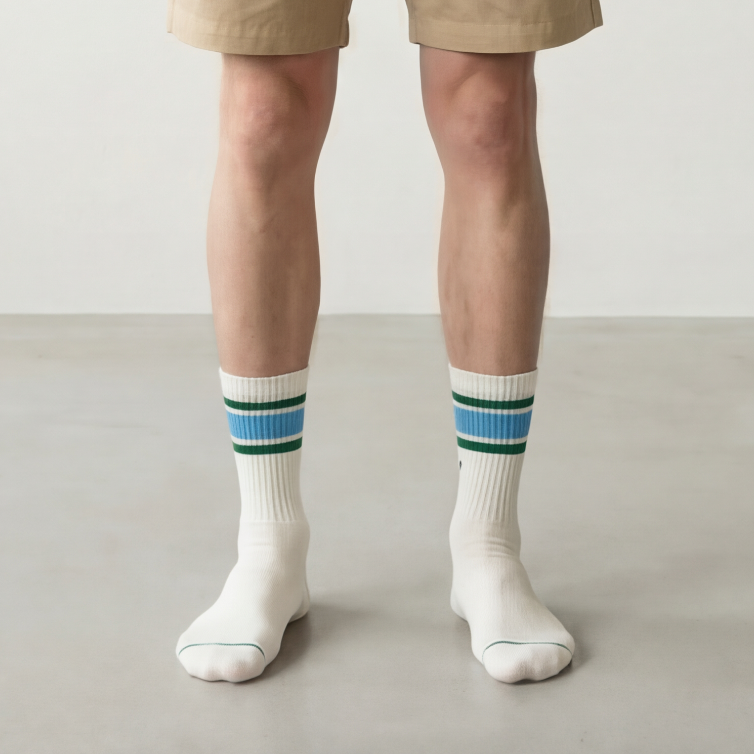 Crew Sock - Blue Retro Stripe