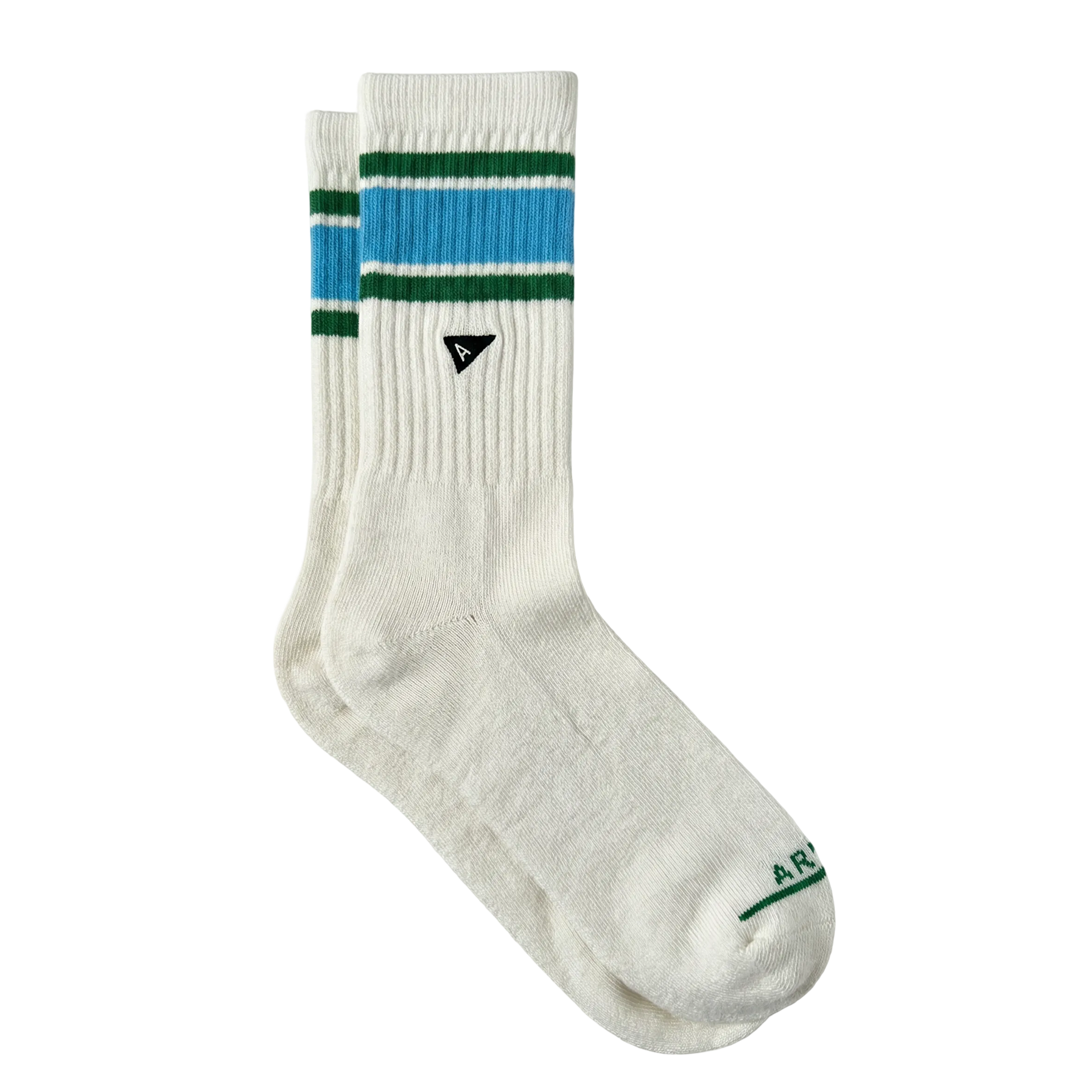 Crew Sock - Blue Retro Stripe