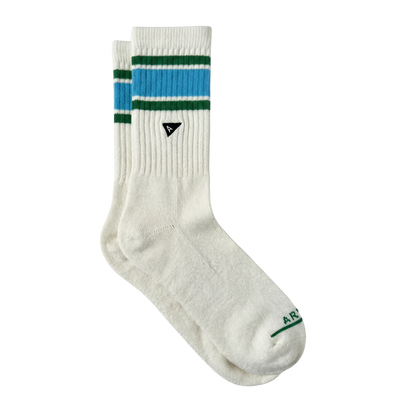 Crew Sock - Blue Retro Stripe