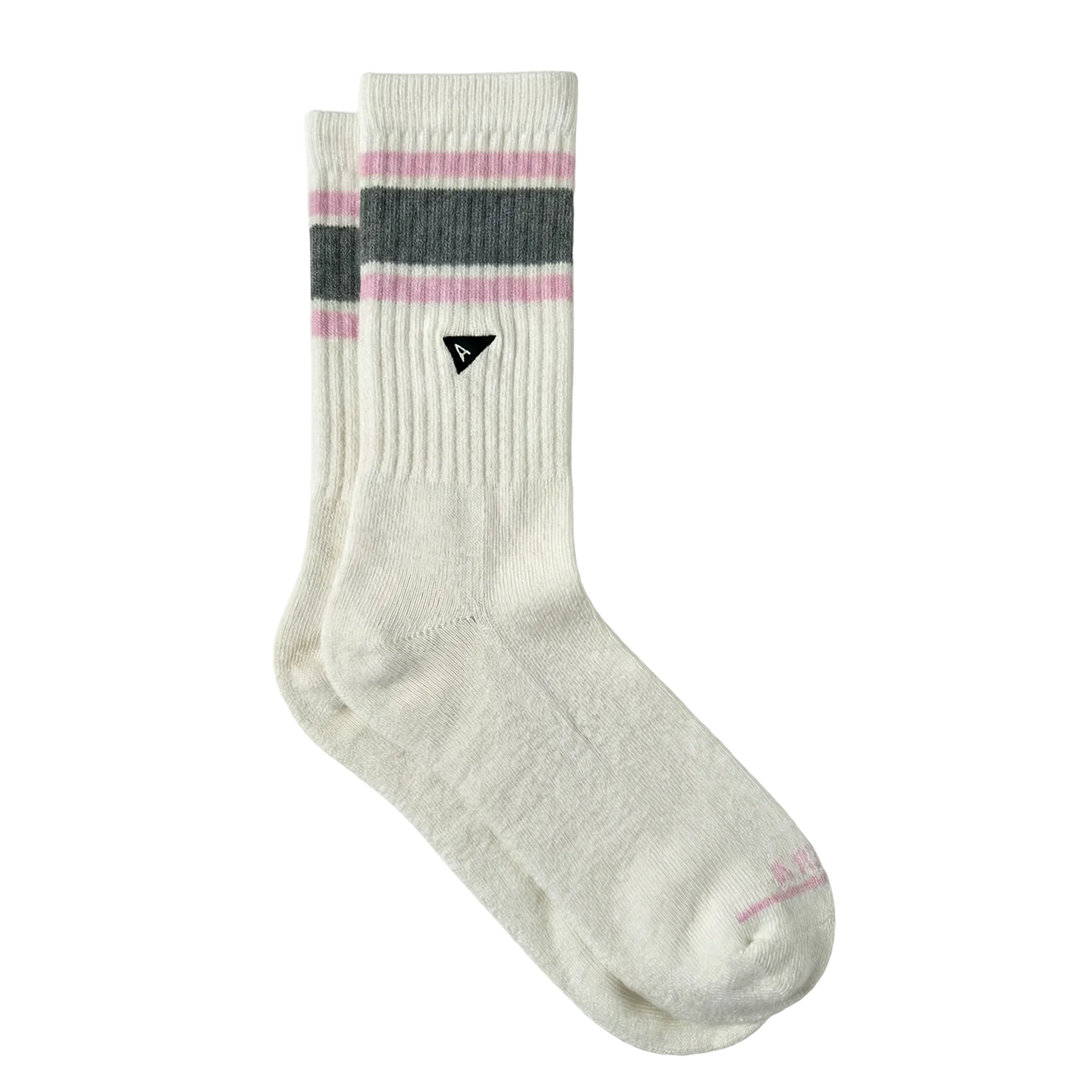 Crew Sock - Pink Retro Stripe