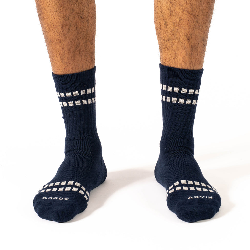 Crew Sock - Marino Block Stripe