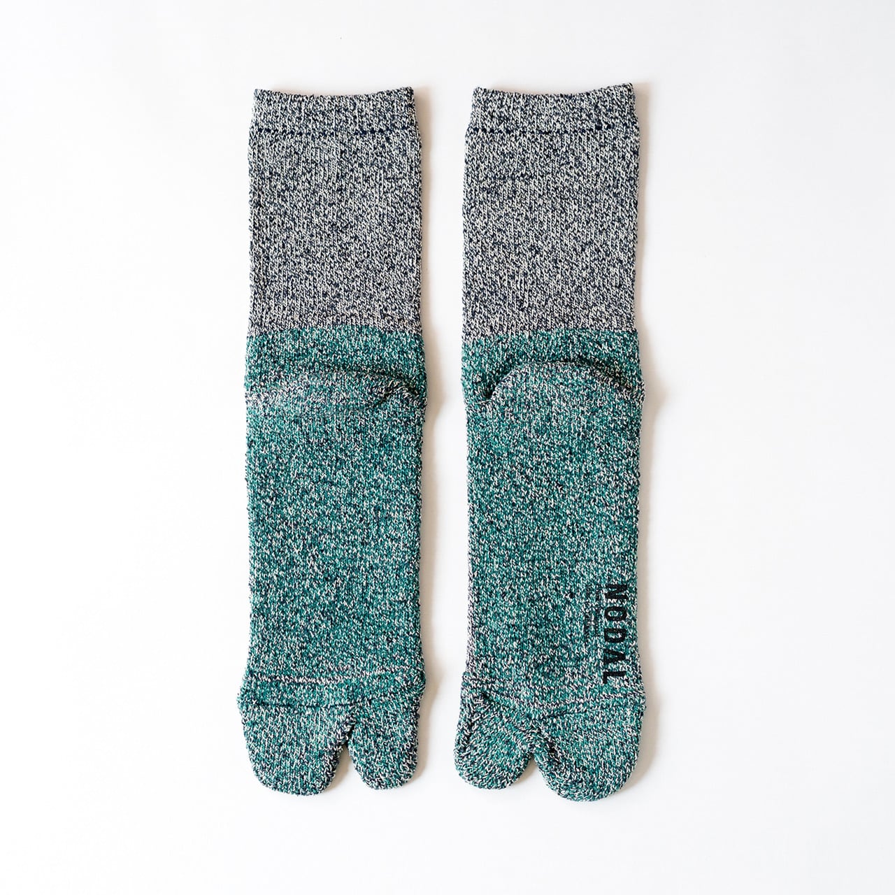 NODAL Cotton Silk Tabi Sock – Navy Green | Made in Japan