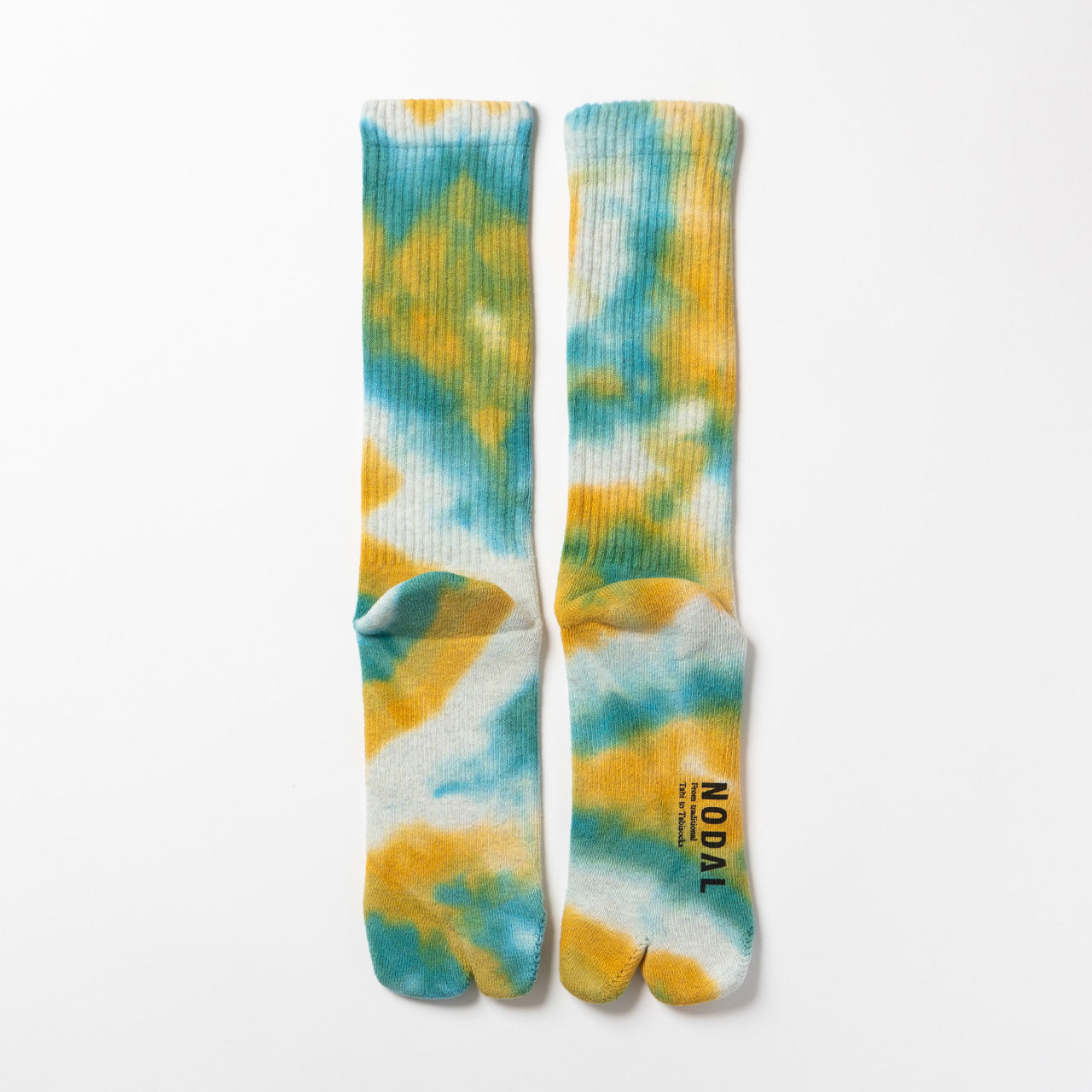 NODAL Tabi Sock – Tie Dye Long Sock Green | Made in Japan