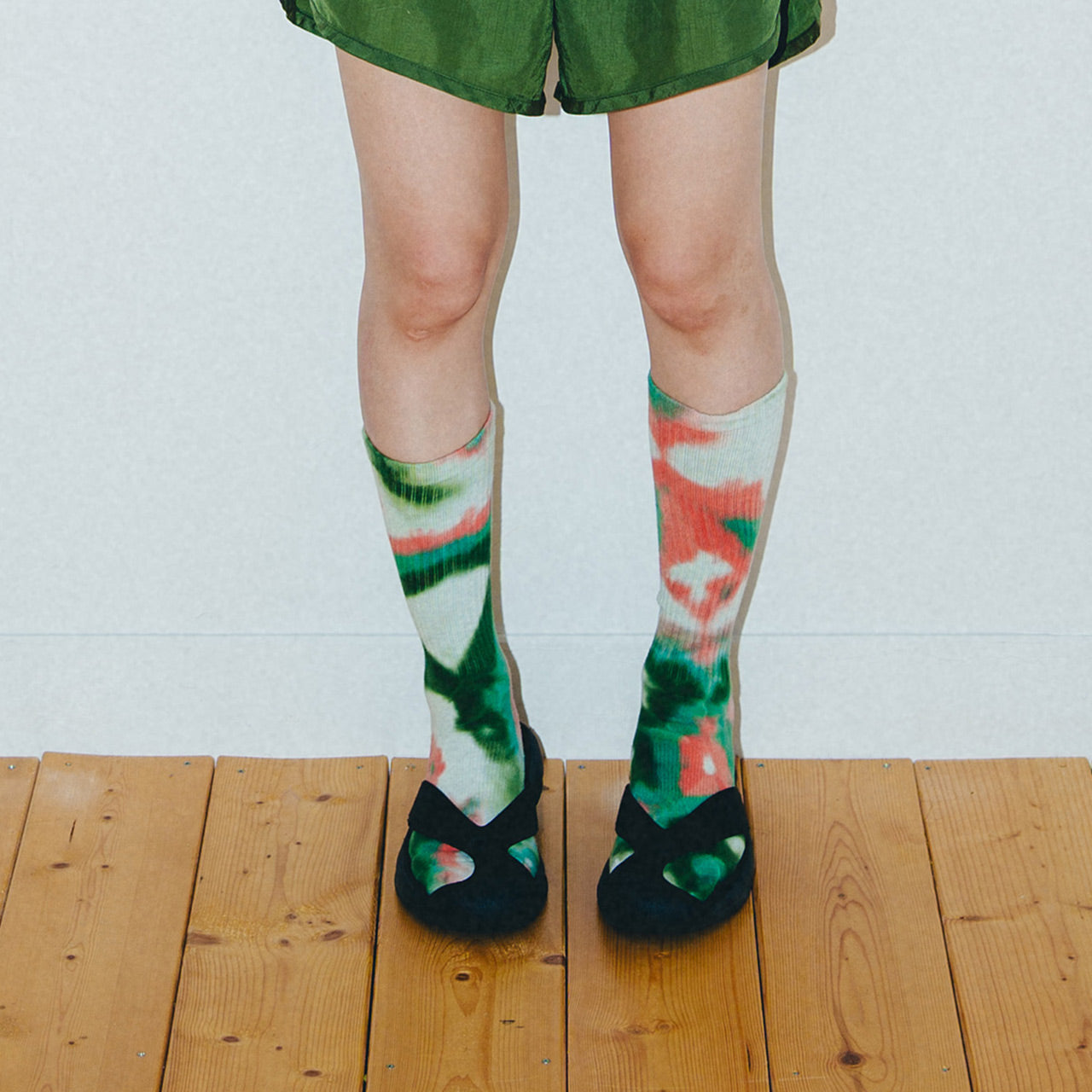 NODAL Tabi Sock – Tie Dye Long Sock Pink | Made in Japan