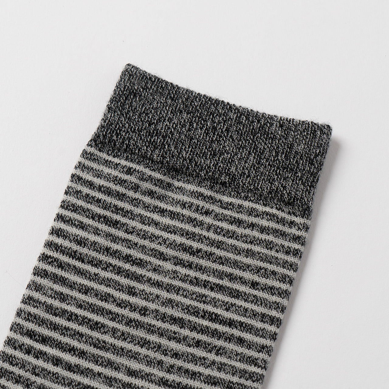 NODAL Tabi Sock – Merino Wool Stripe Heather Charcoal| Made in Japan
