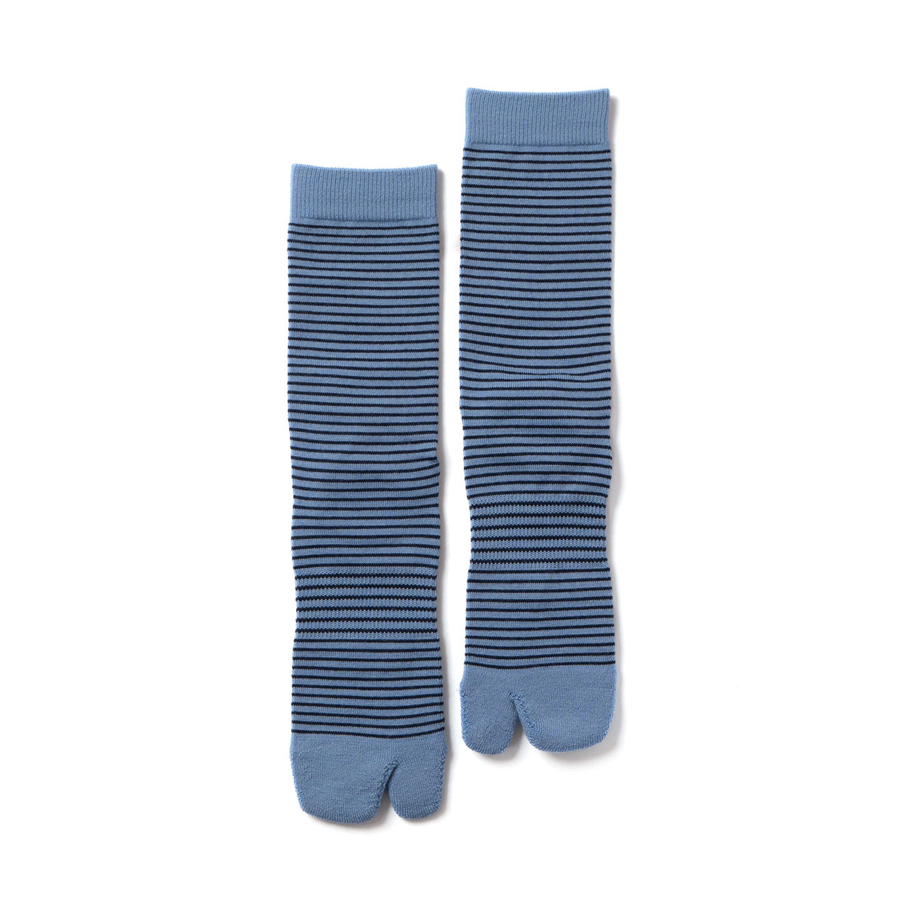 NODAL Tabi Sock – Merino Wool Stripe Light Blue | Made in Japan