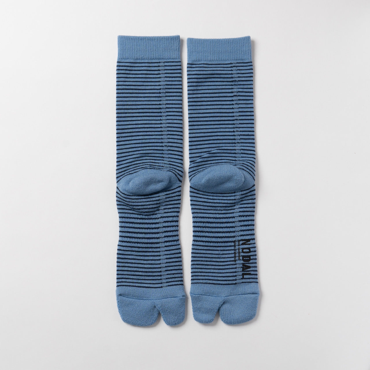NODAL Tabi Sock – Merino Wool Stripe Light Blue | Made in Japan
