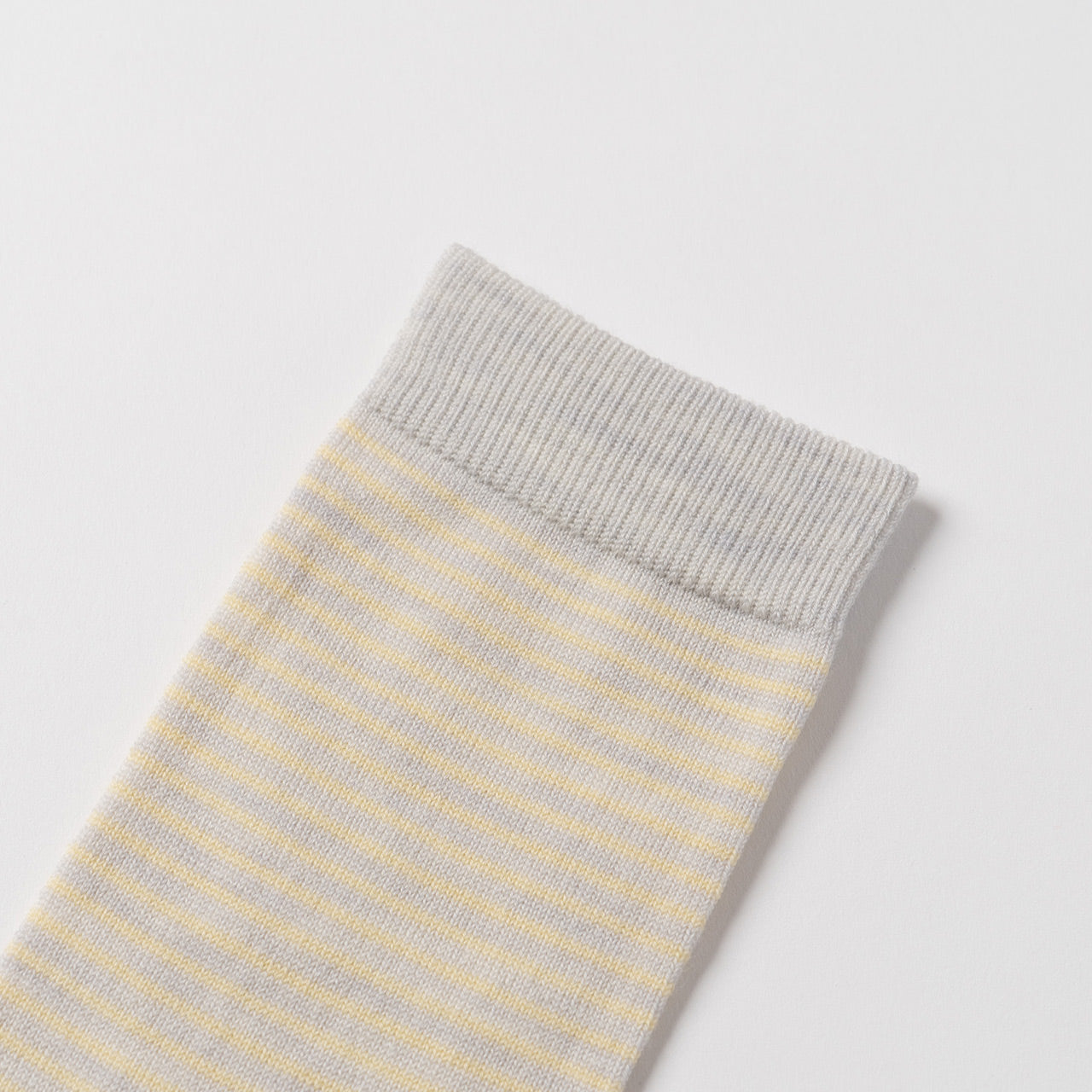NODAL Tabi Sock – Merino Wool Stripe Light Gray | Made in Japan