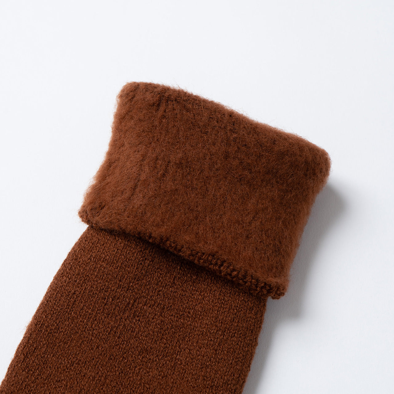 NODAL Brushed Pile Tabi Sock – Coffee | Made in Japan