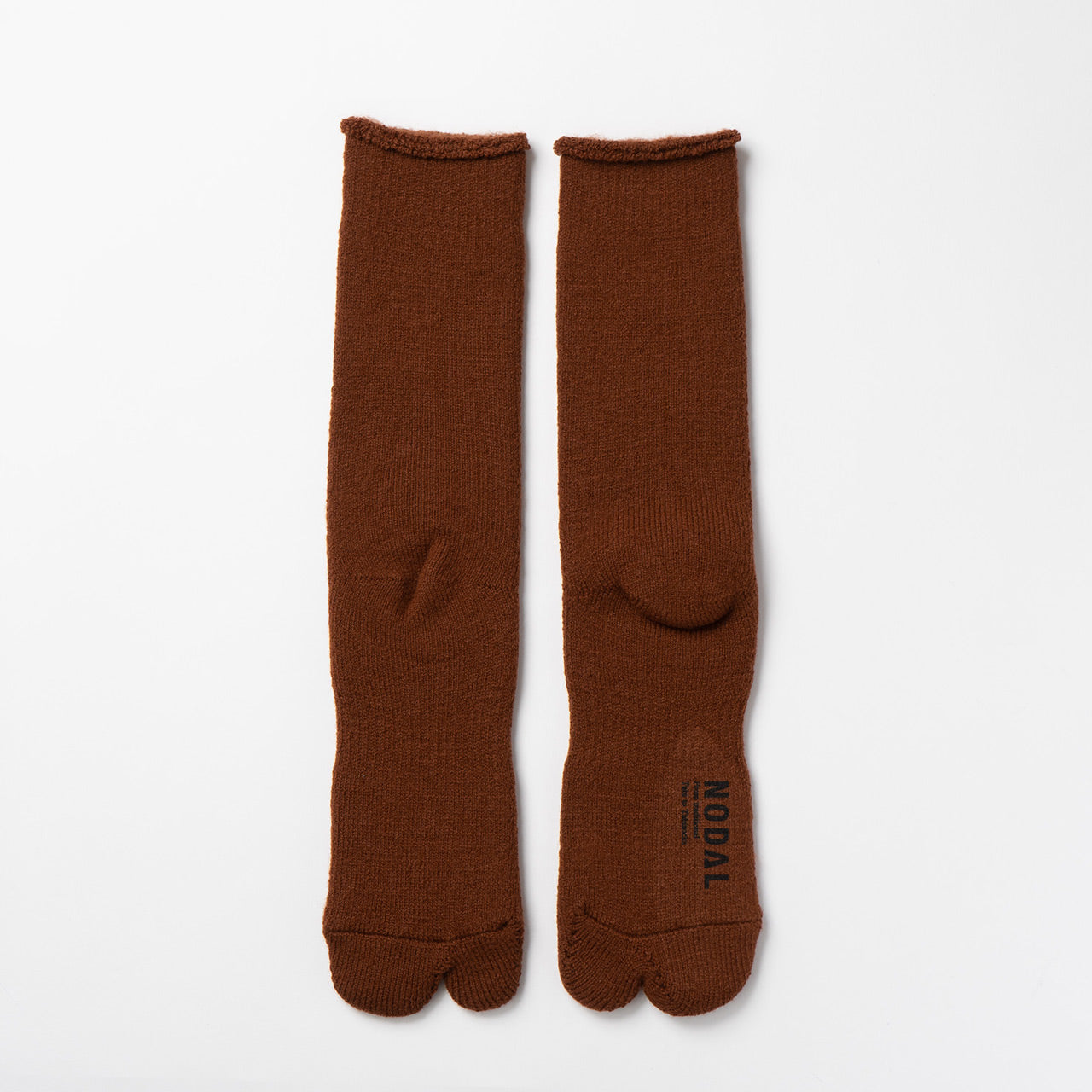 NODAL Brushed Pile Tabi Sock – Coffee | Made in Japan