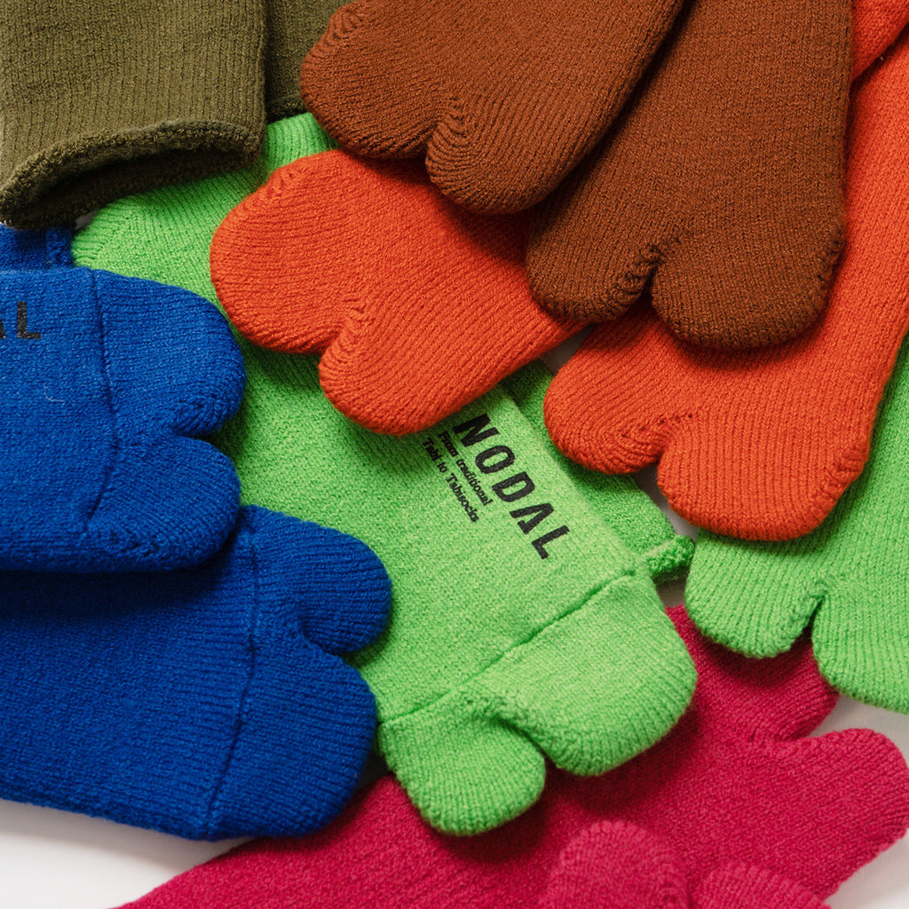 NODAL Brushed Pile Tabi Sock – Lettuce | Made in Japan