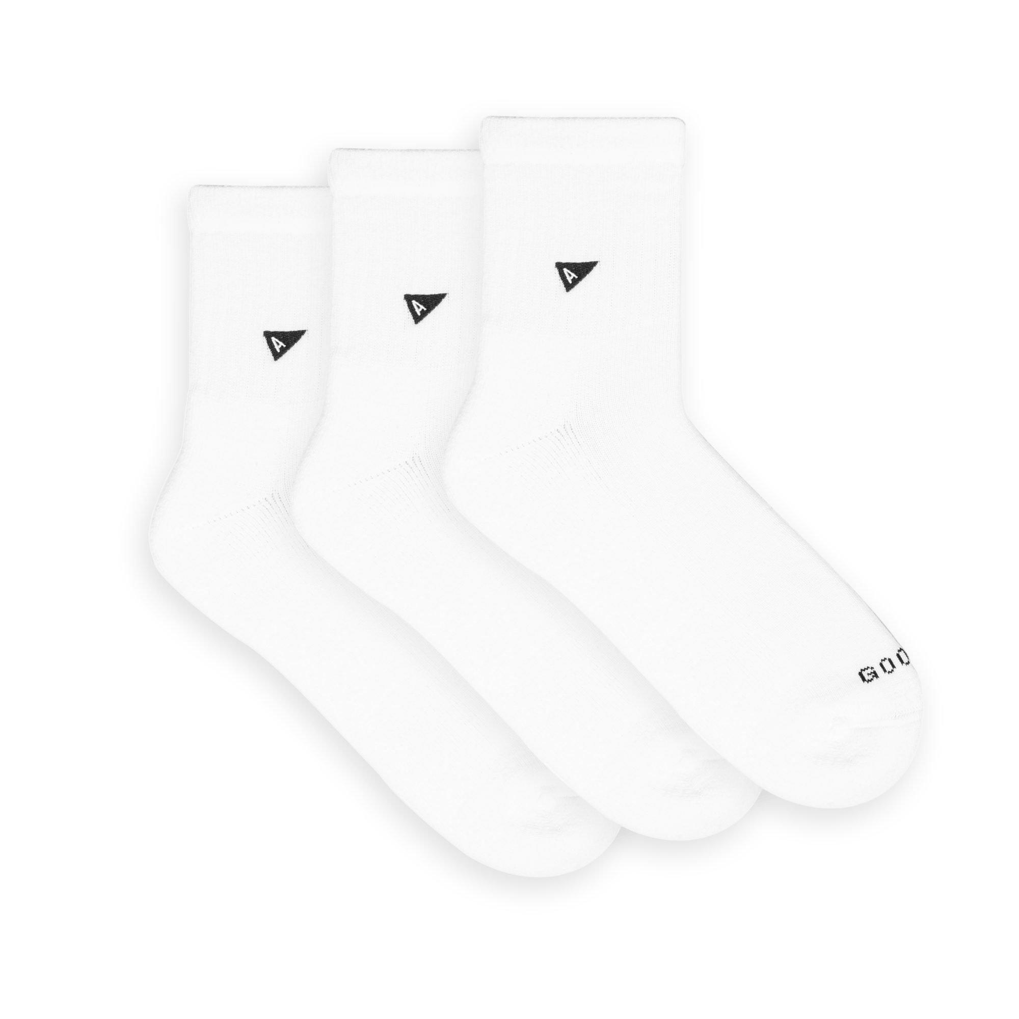 3-pack of Arvin Goods ankle socks made in Portugal from recycled yarns