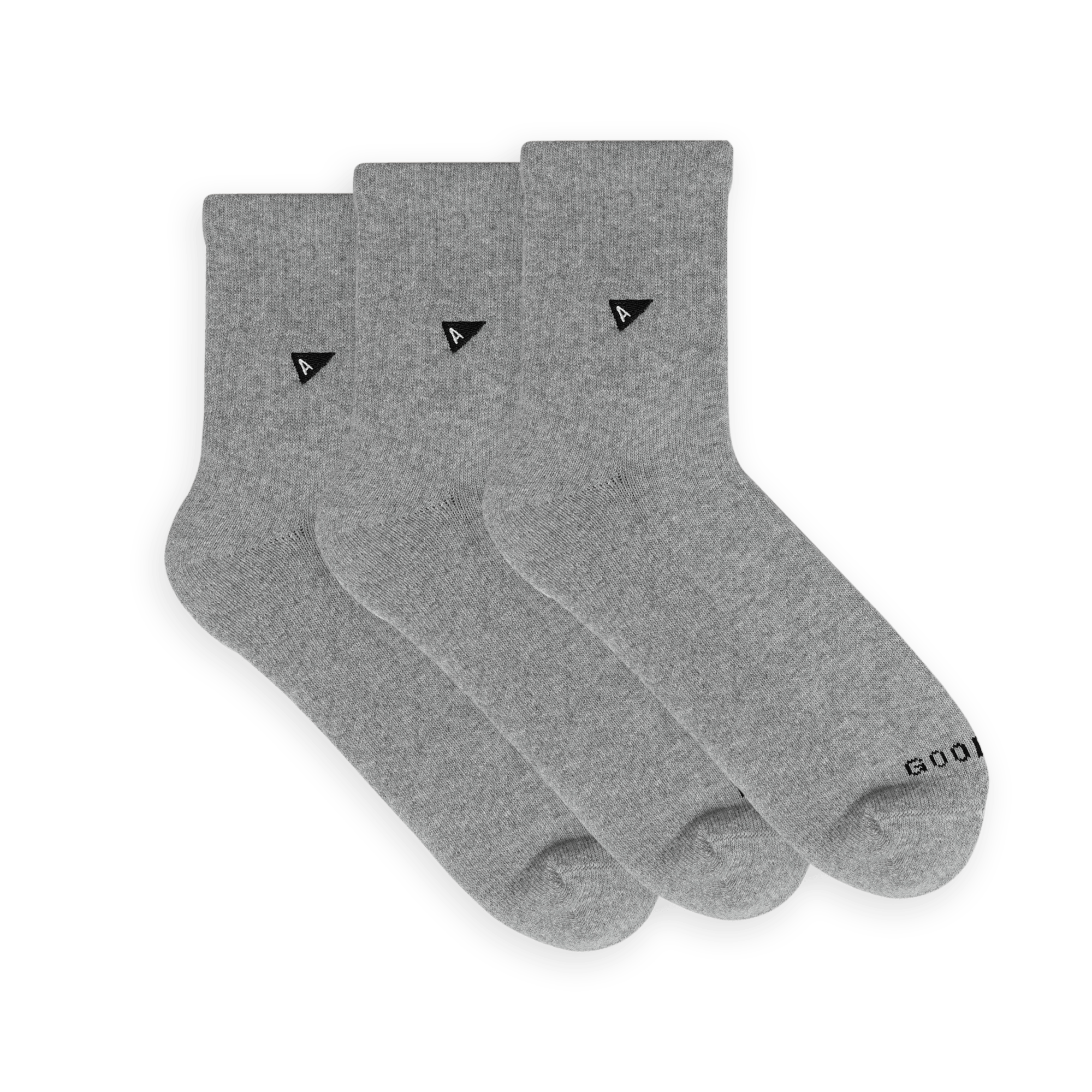 3-pack of Arvin Goods ankle socks made in Portugal from recycled yarns