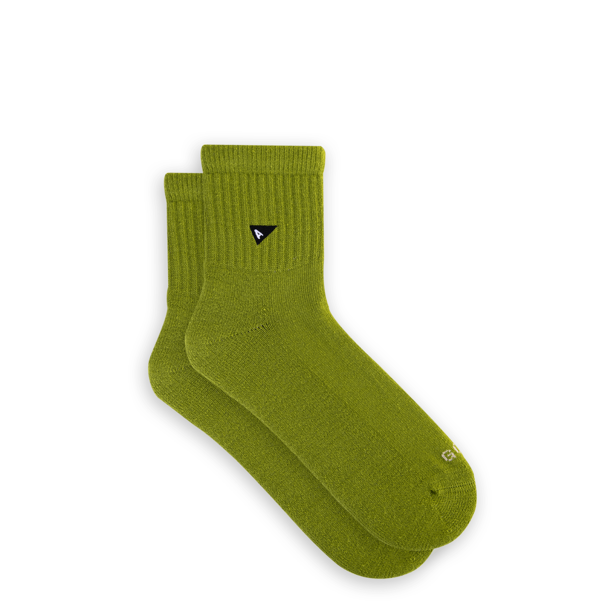 Arvin Goods ankle sock in limited Bamboo colorway. Made in Portugal with recycled yarns. Cushioned, breathable, unisex fit in S/M size only.